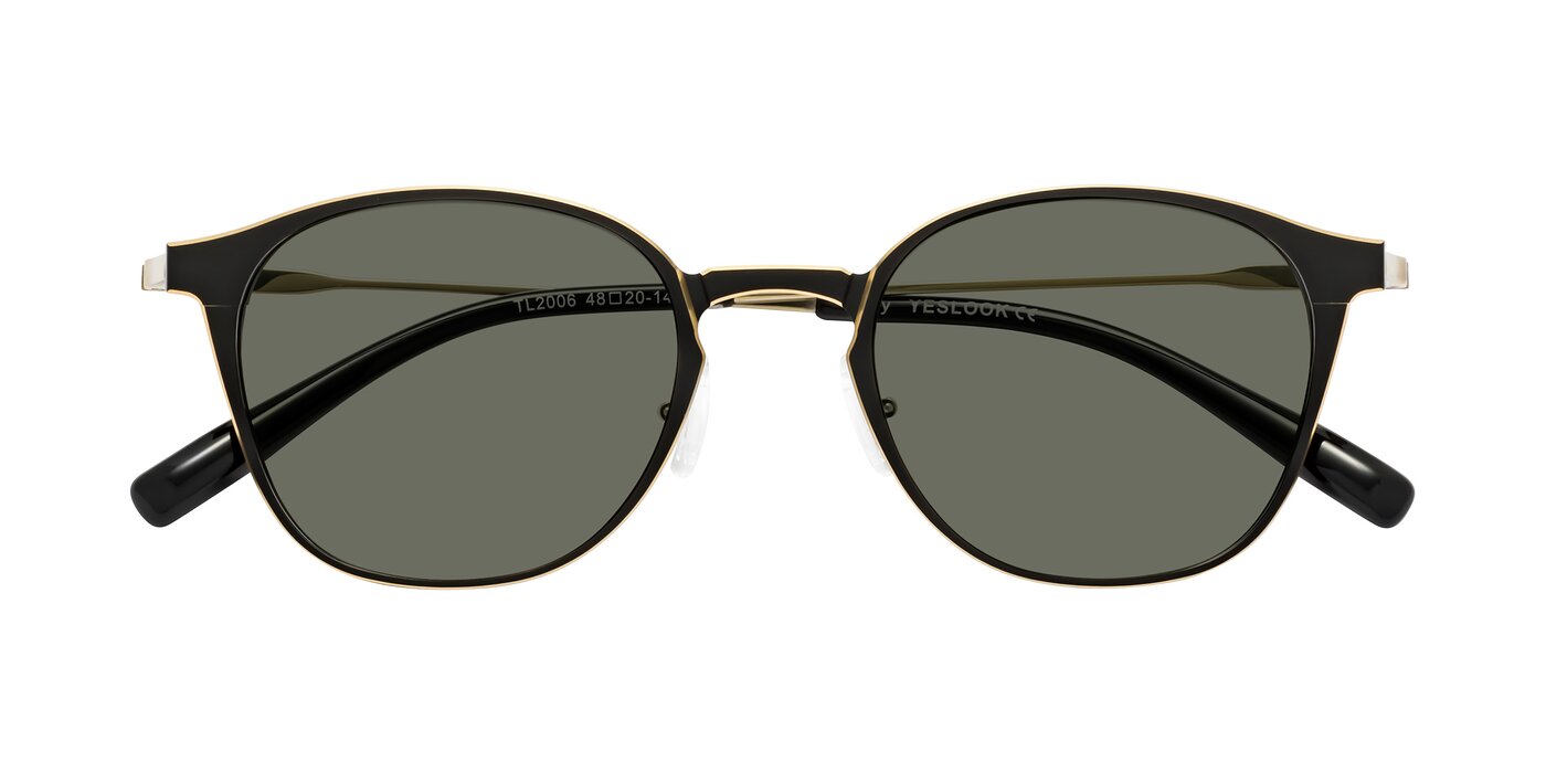 Lzzy - Metallic Black/Gold Polarized Sunglasses