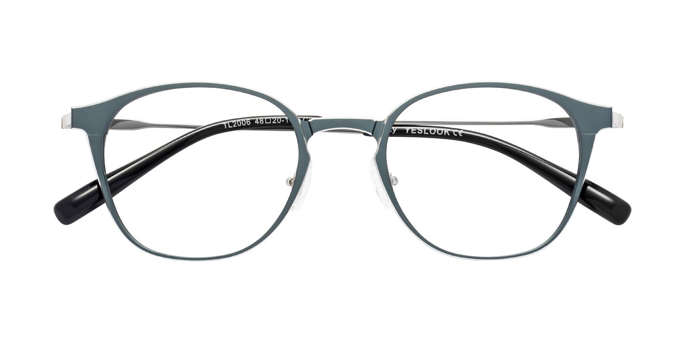 Lzzy - Metallic Haze Blue/Silver Eyeglasses