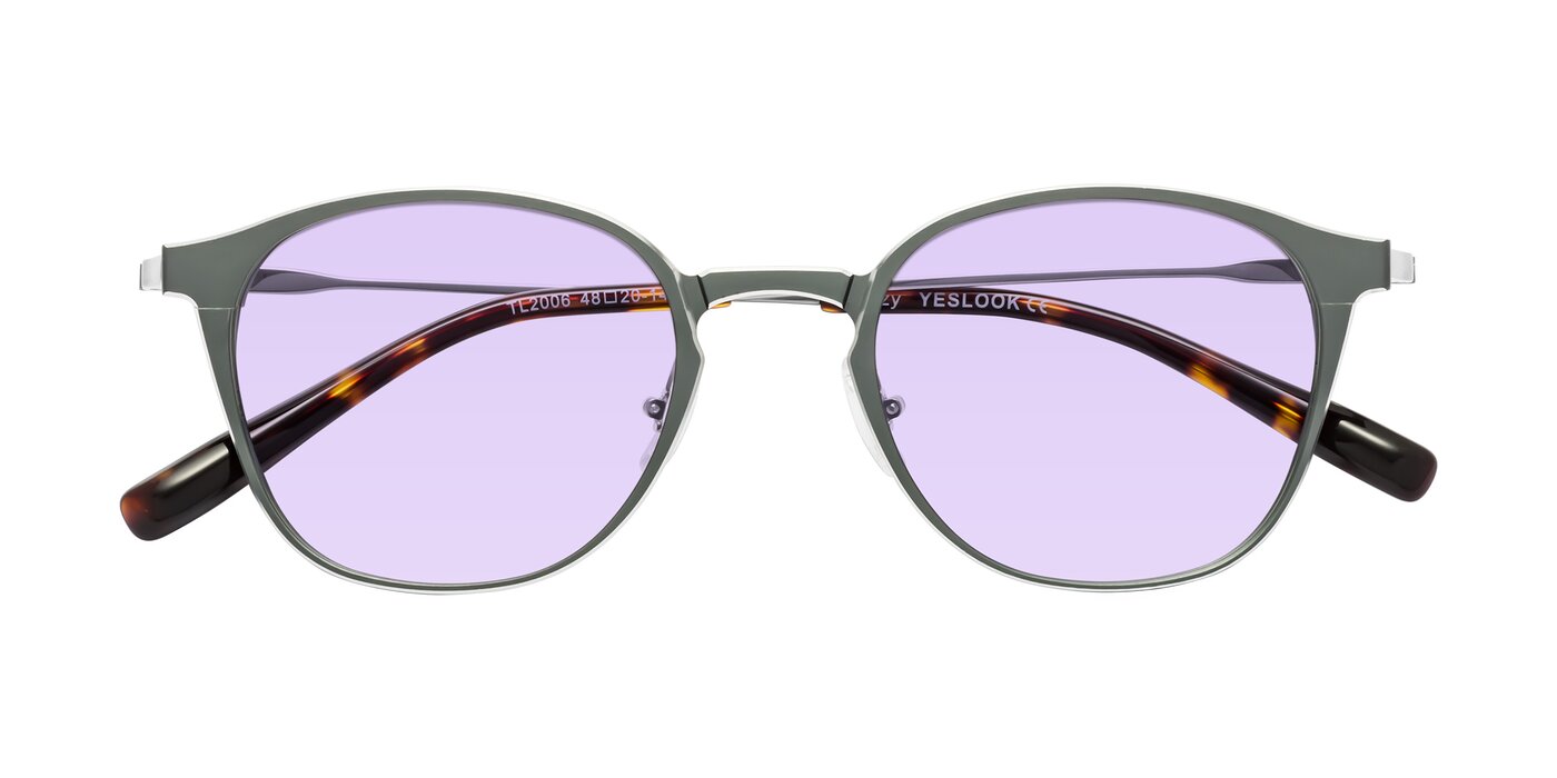 Lzzy - Metallic Gray/Silver Tinted Sunglasses