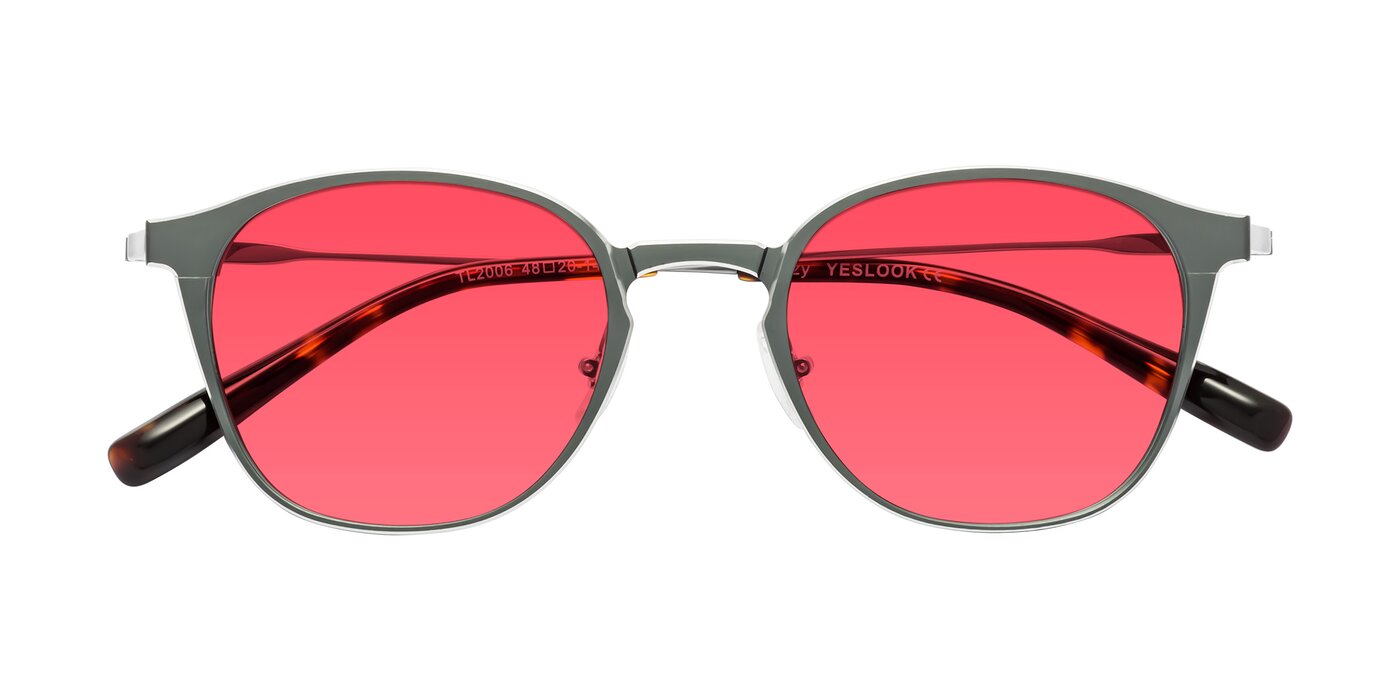 Lzzy - Metallic Gray/Silver Tinted Sunglasses