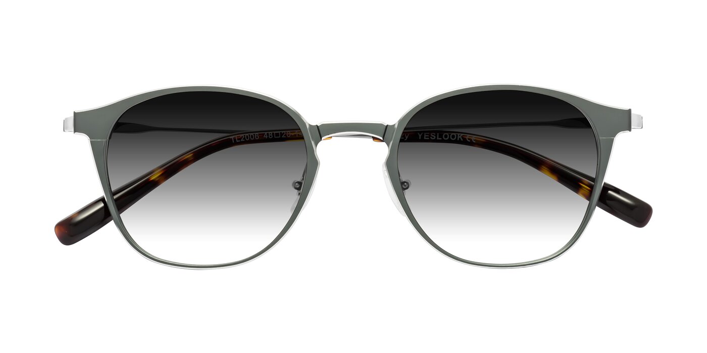 Lzzy - Metallic Gray/Silver Gradient Sunglasses