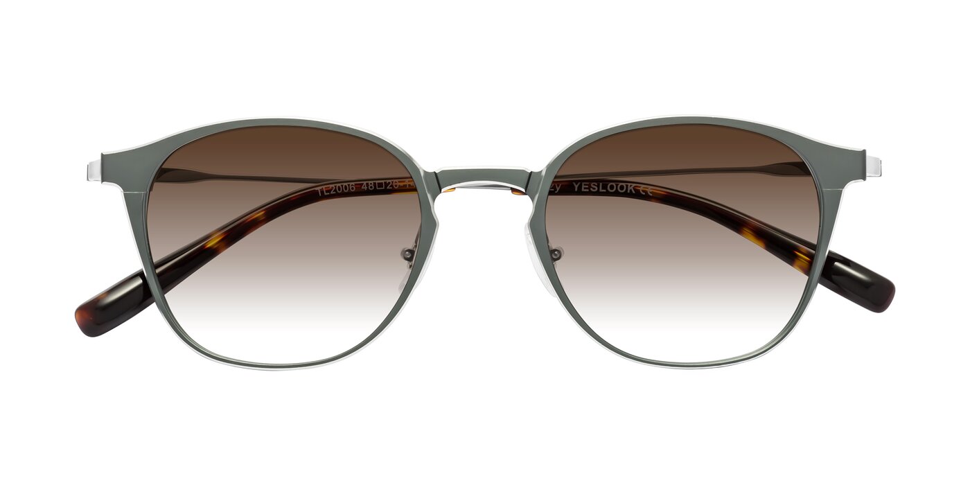 Lzzy - Metallic Gray/Silver Gradient Sunglasses