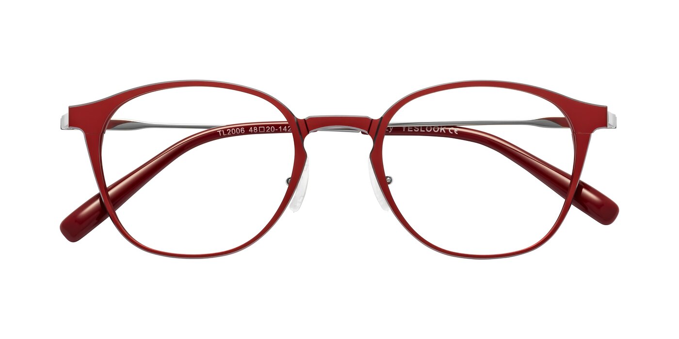Lzzy - Metallic Red / Silver Eyeglasses