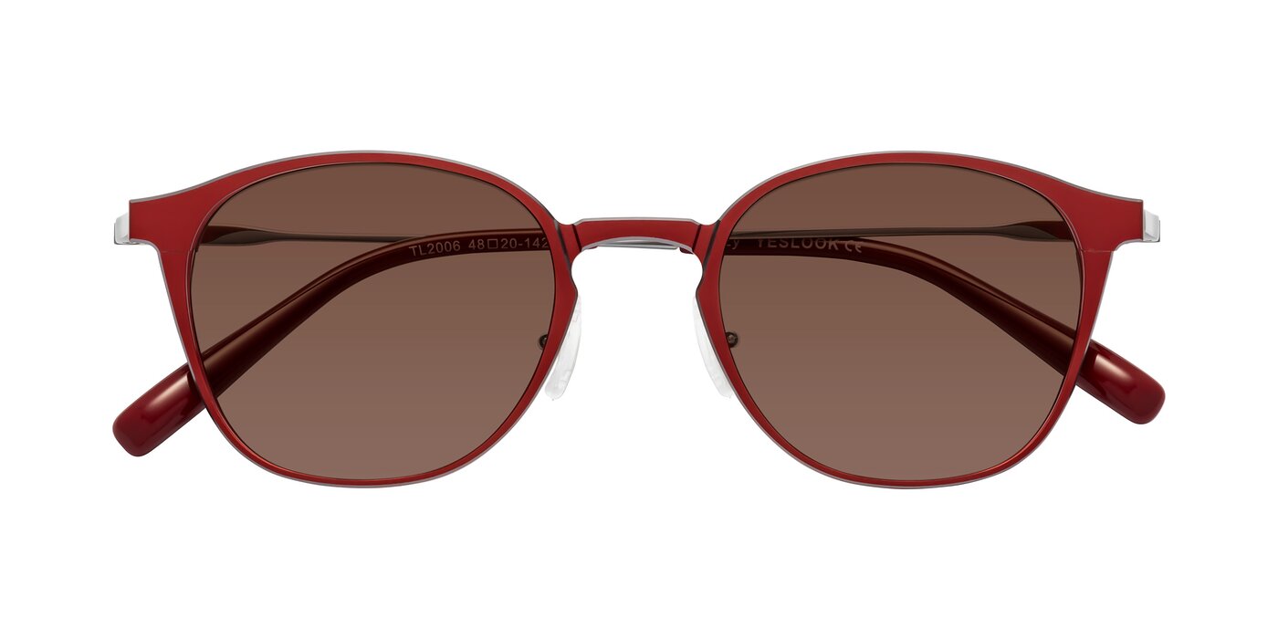 Lzzy - Metallic Red/Silver Tinted Sunglasses