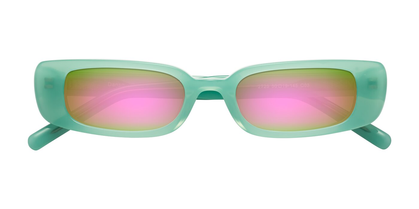 Danso - Pastel Mint Flash Mirrored Sunglasses