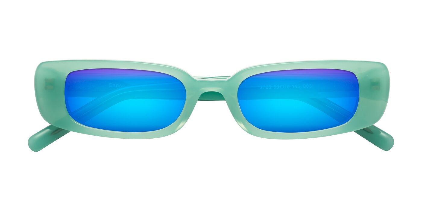 Danso - Pastel Mint Flash Mirrored Sunglasses