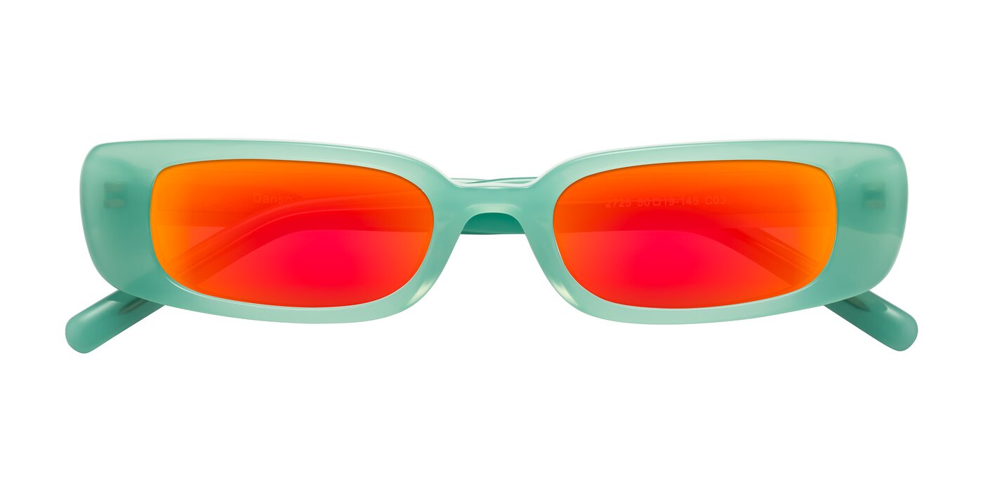 Danso - Pastel Mint Flash Mirrored Sunglasses