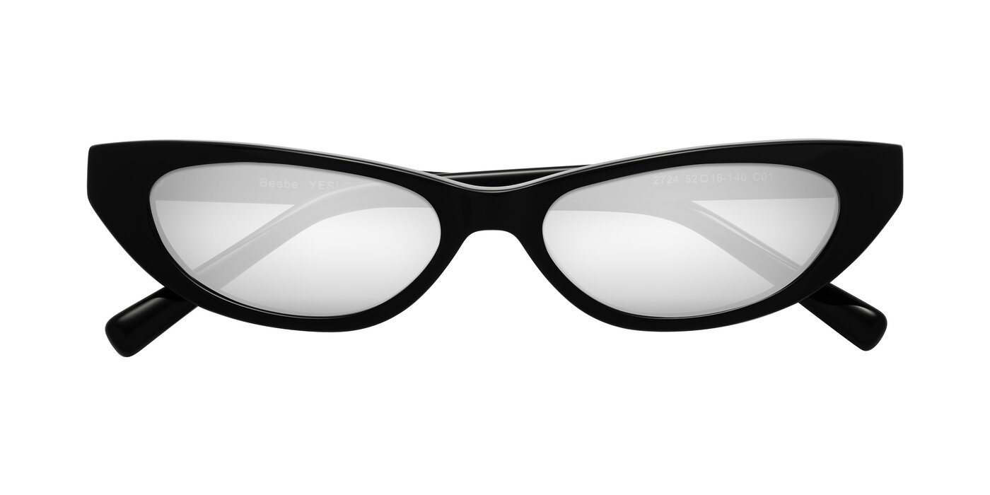 Beebe - Black Flash Mirrored Sunglasses
