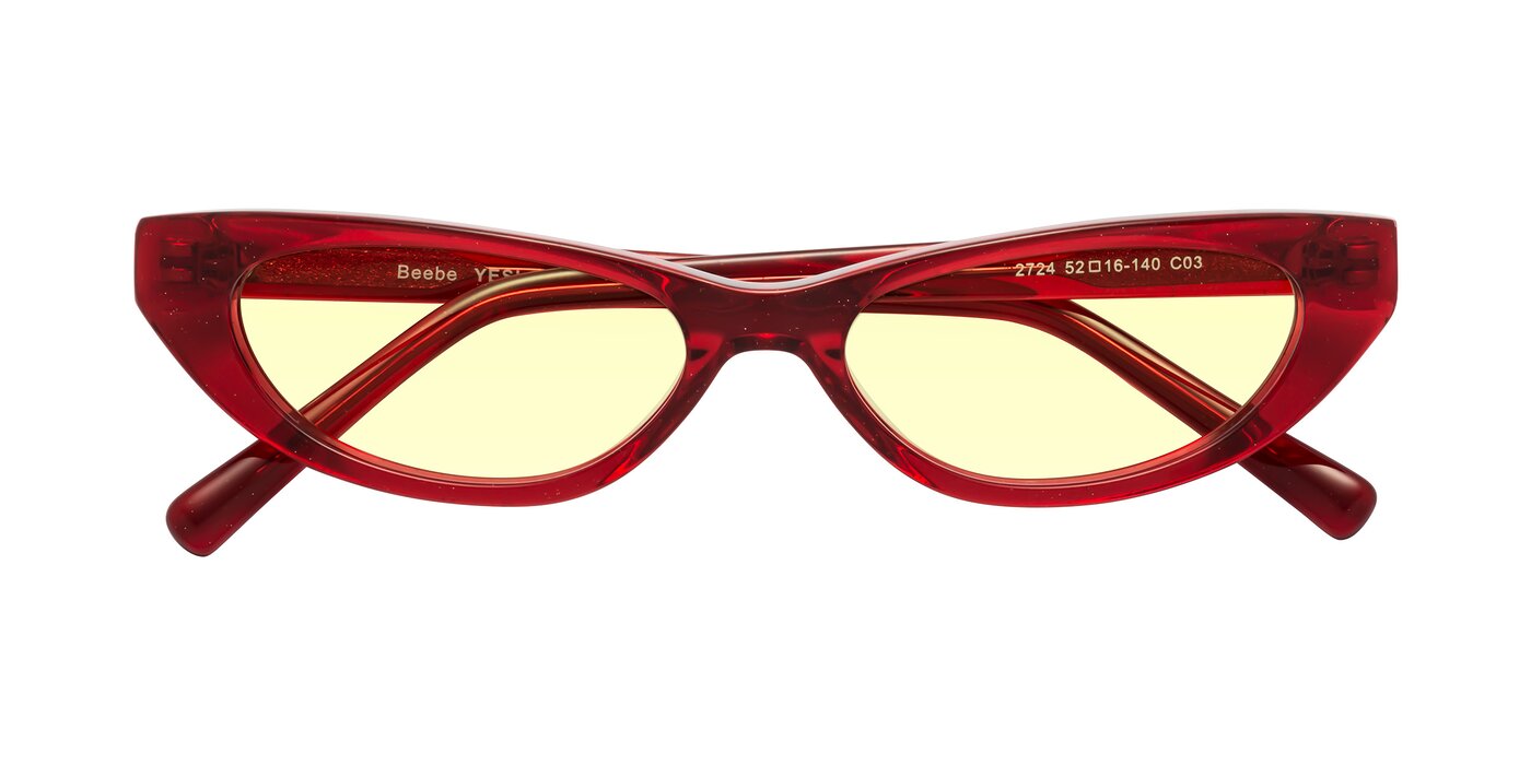 Beebe - Pearlescent Red Tinted Sunglasses