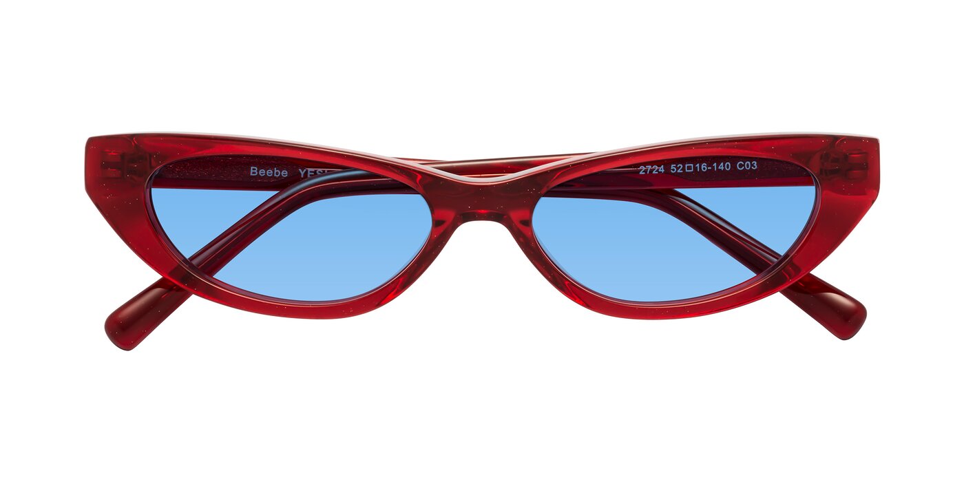 Beebe - Pearlescent Red Tinted Sunglasses