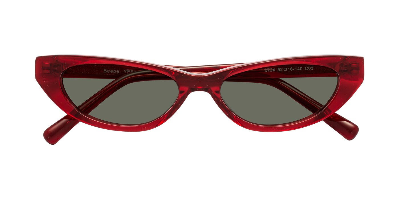 Beebe - Pearlescent Red Polarized Sunglasses