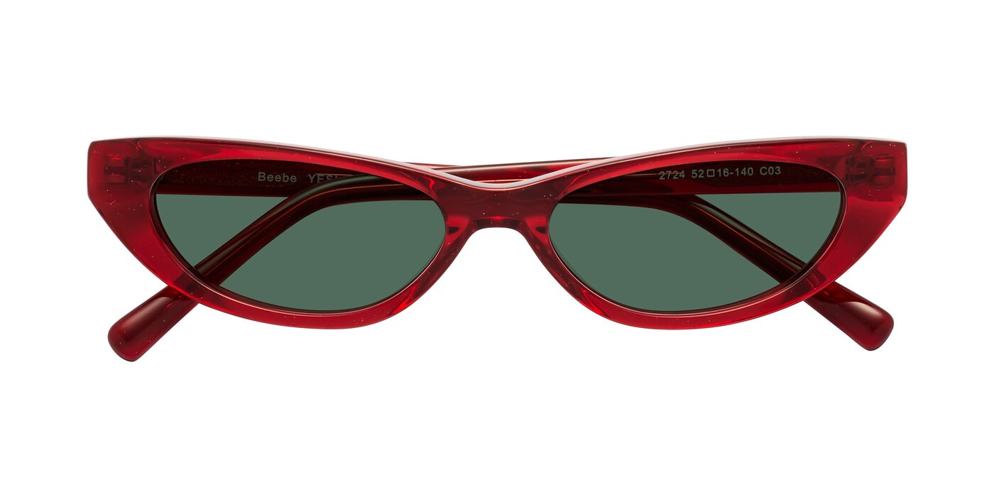Beebe - Pearlescent Red Polarized Sunglasses
