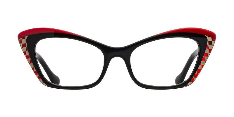 Lutz - Black/Red Eyeglasses