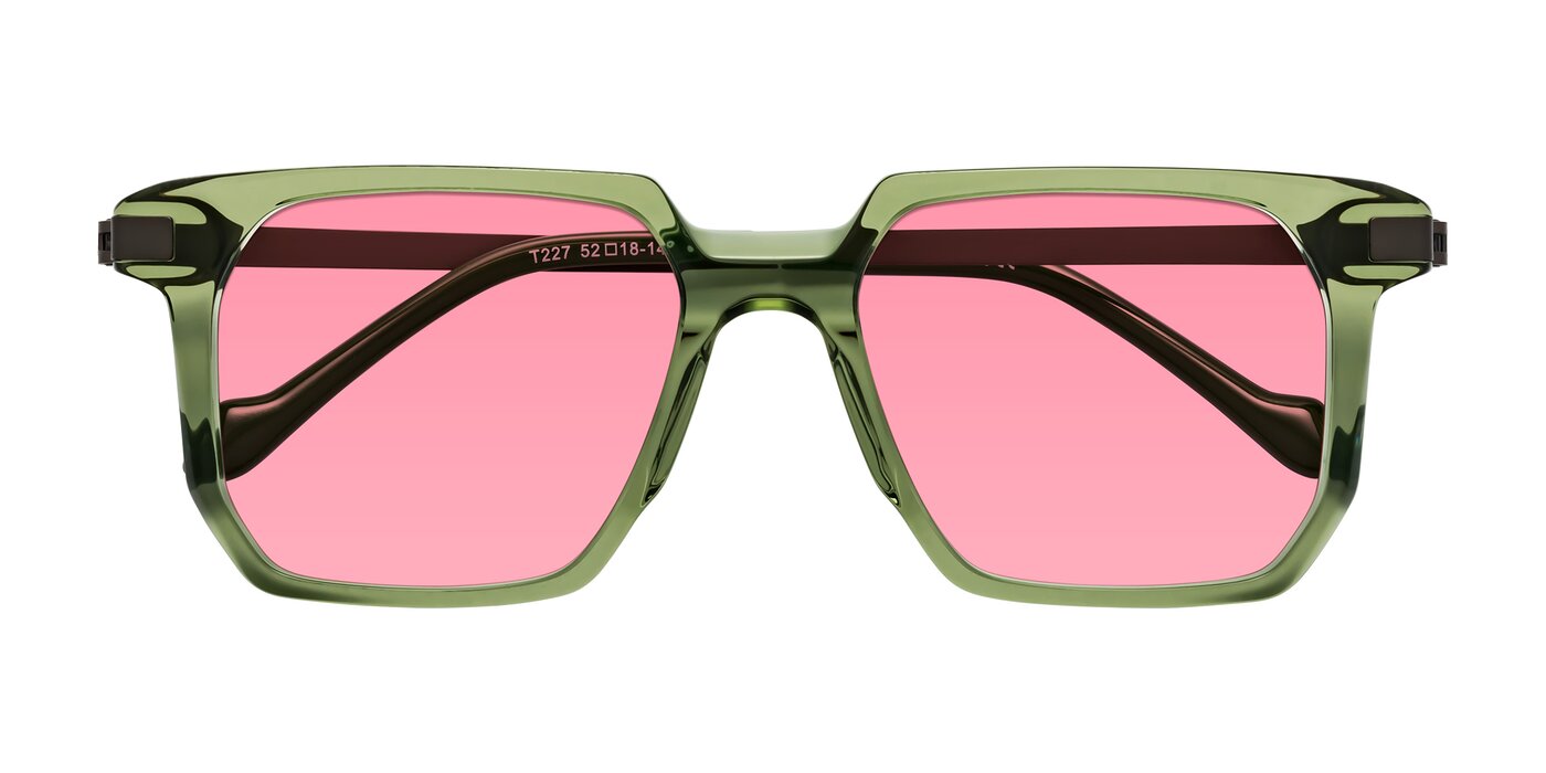 Eloise - Transparent Green Tinted Sunglasses