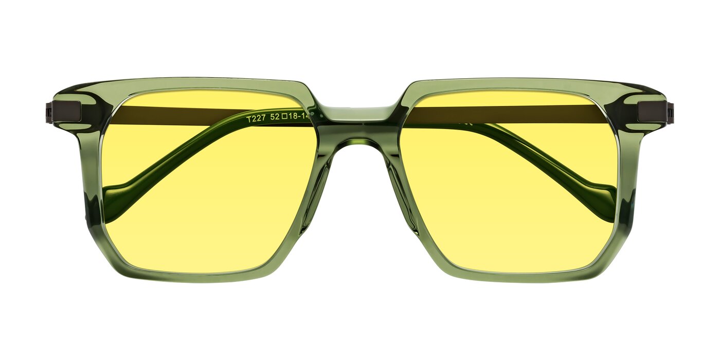 Eloise - Transparent Green Tinted Sunglasses
