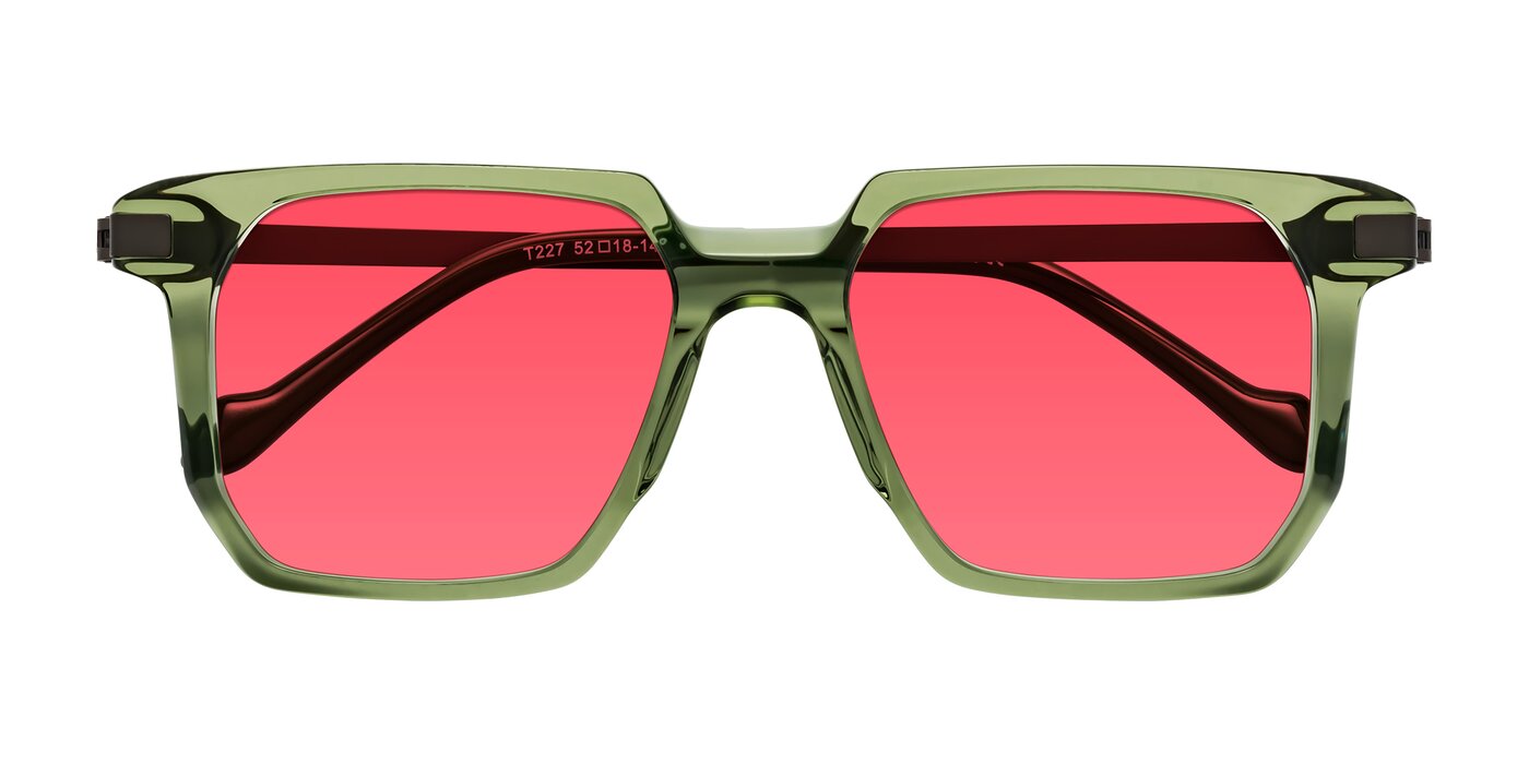 Eloise - Transparent Green Tinted Sunglasses