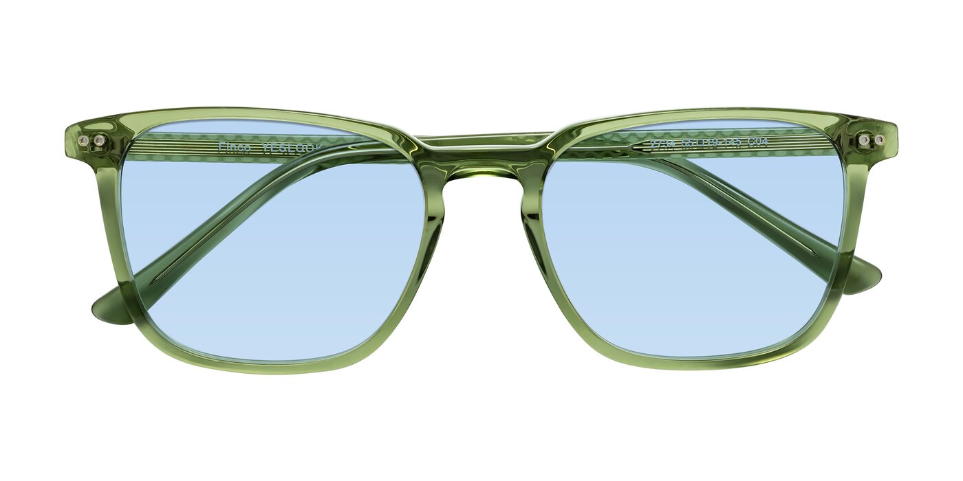 Finco - Transparent Green Tinted Sunglasses