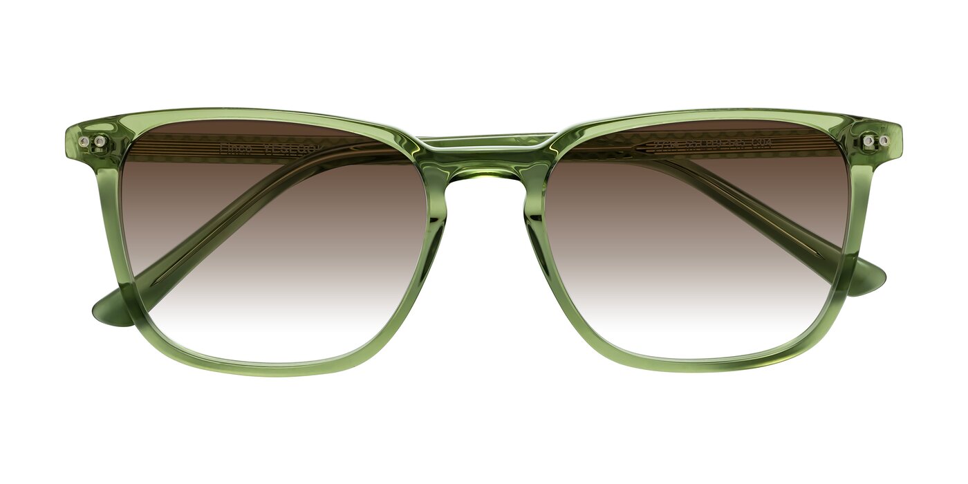 Finco - Transparent Green Gradient Sunglasses
