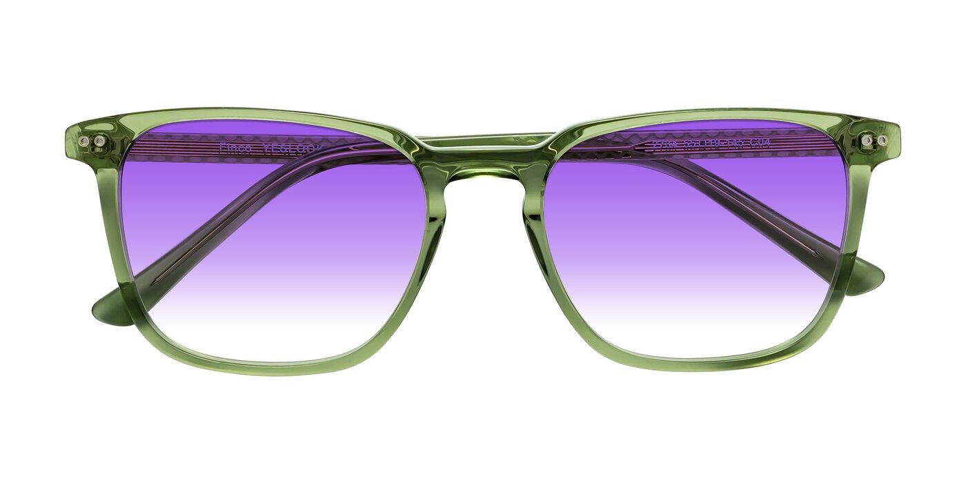 Finco - Transparent Green Gradient Sunglasses