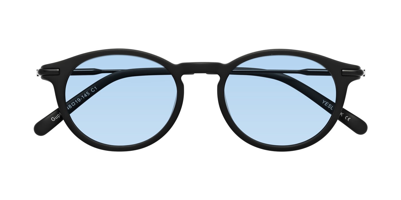 Gupta - Matte Black Tinted Sunglasses