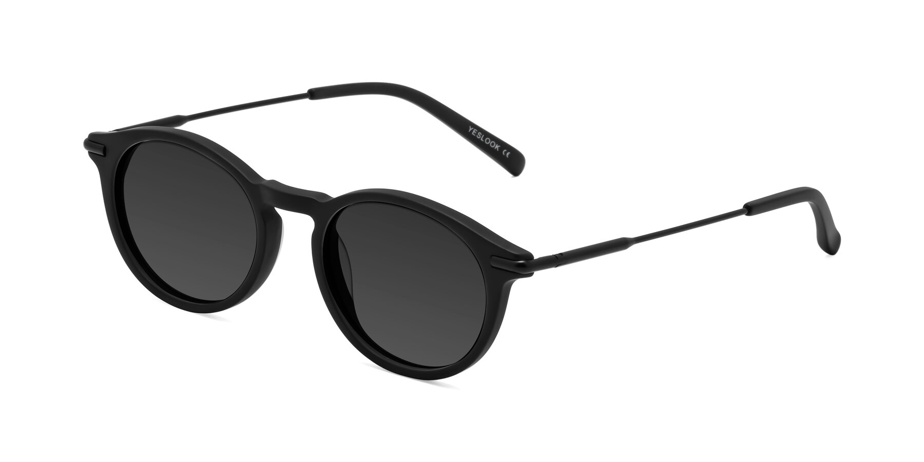 Angle of Gupta in Matte Black with Gray Tinted Lenses