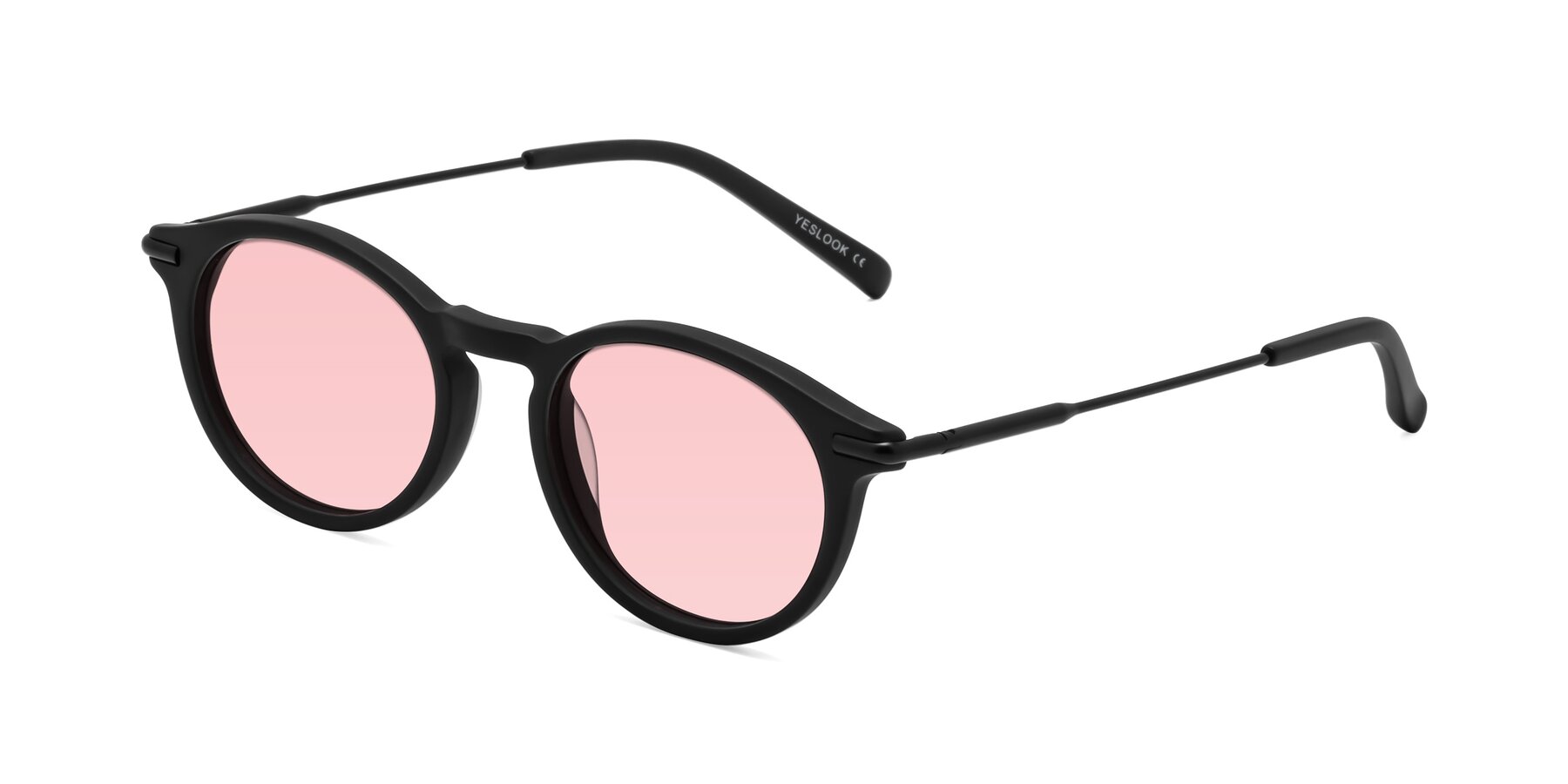 Angle of Gupta in Matte Black with Light Garnet Tinted Lenses
