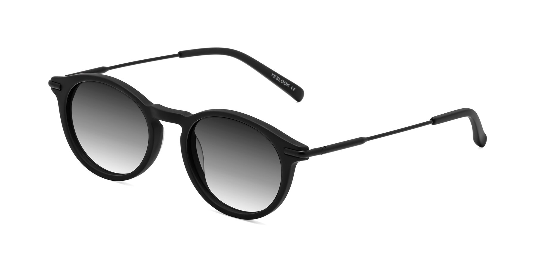 Angle of Gupta in Matte Black with Gray Gradient Lenses