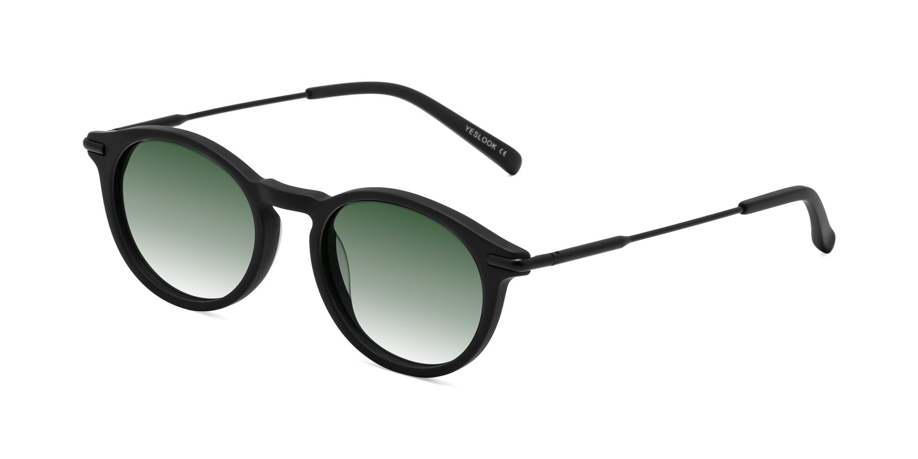 Angle of Gupta in Matte Black with Green Gradient Lenses