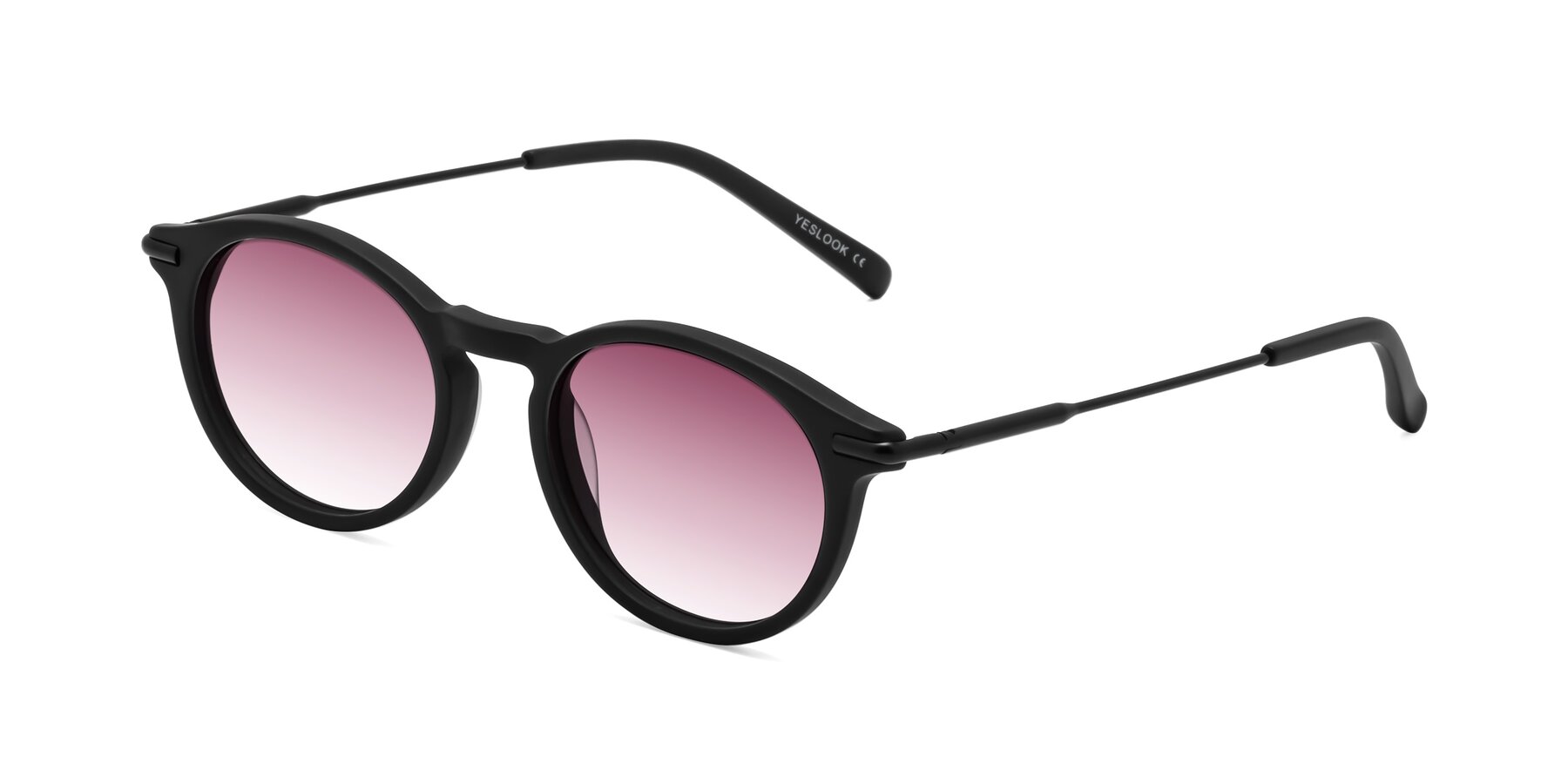 Angle of Gupta in Matte Black with Wine Gradient Lenses