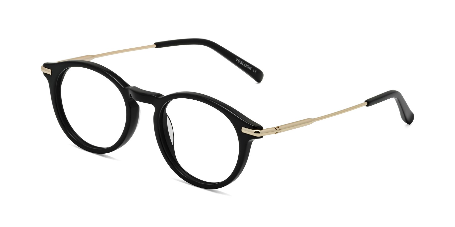 Angle of Gupta in Black with Clear Reading Eyeglass Lenses
