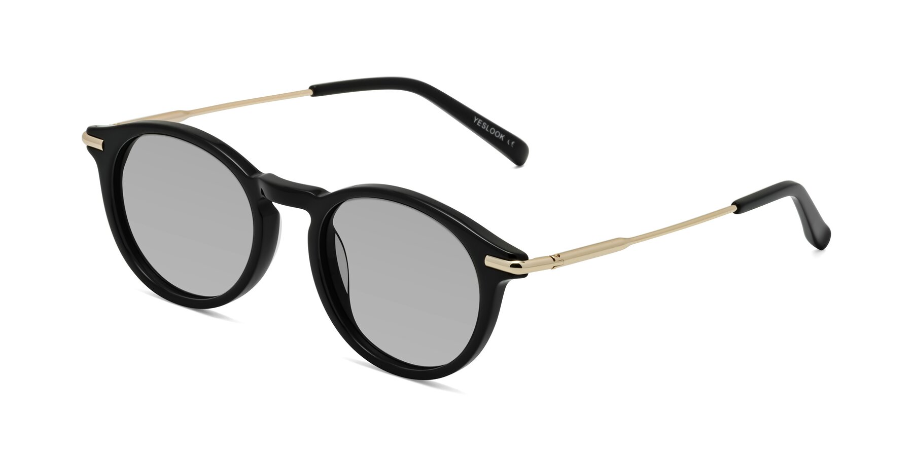 Angle of Gupta in Black with Light Gray Tinted Lenses