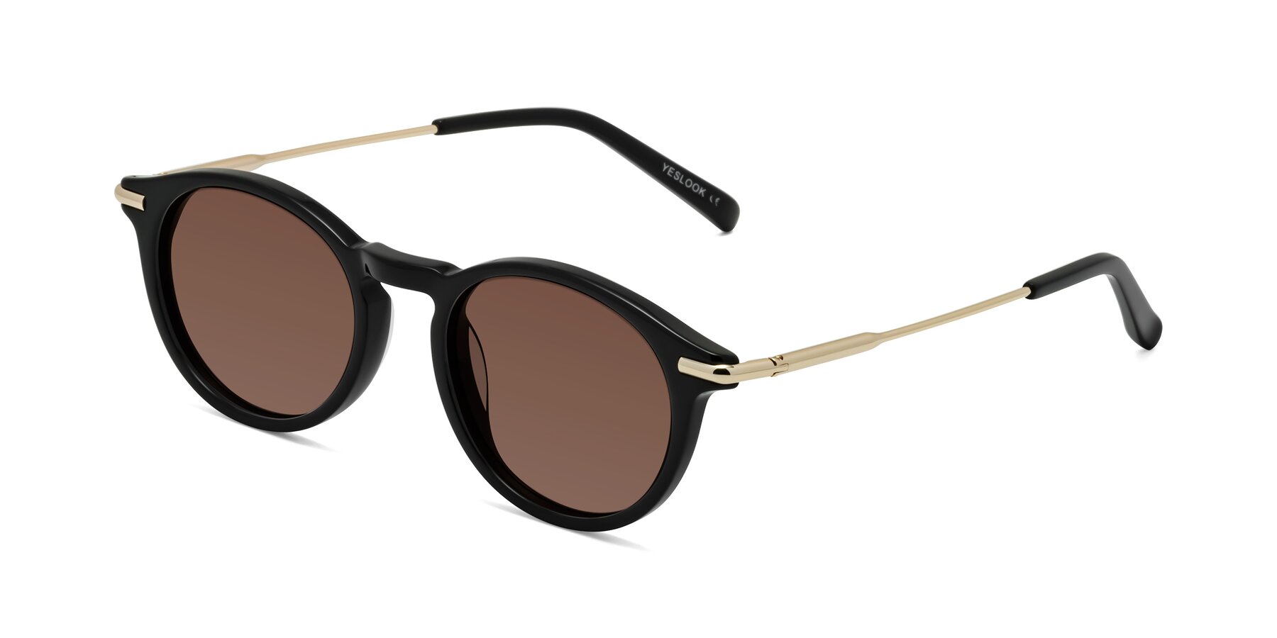 Angle of Gupta in Black with Brown Tinted Lenses