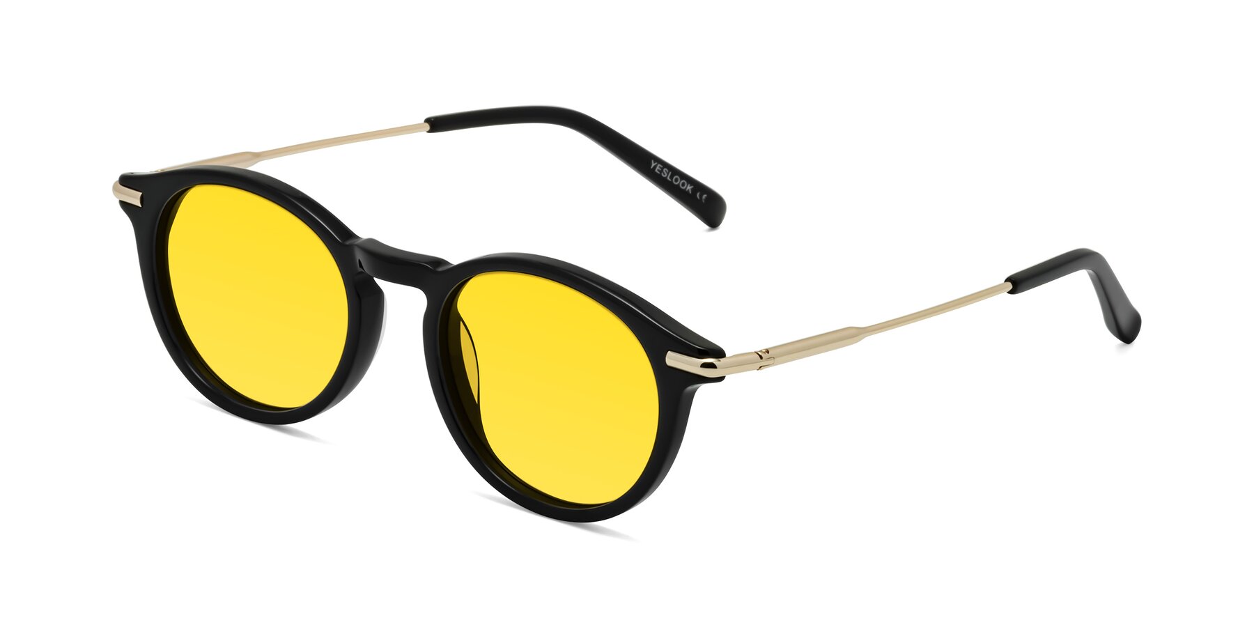 Angle of Gupta in Black with Yellow Tinted Lenses