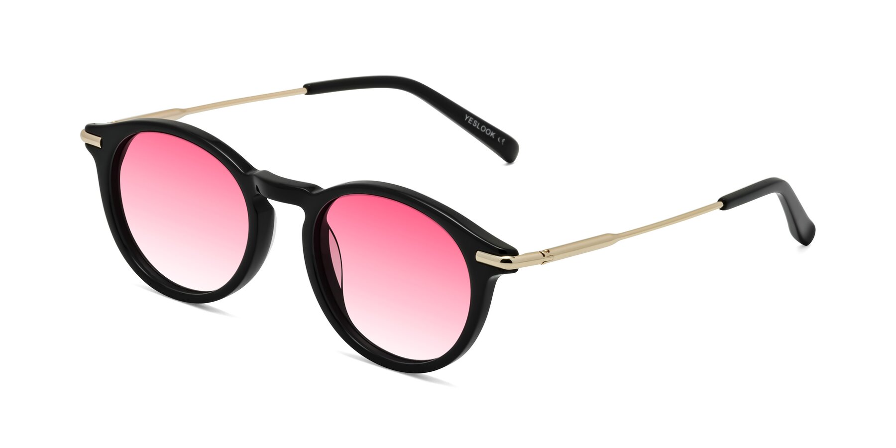 Angle of Gupta in Black with Pink Gradient Lenses