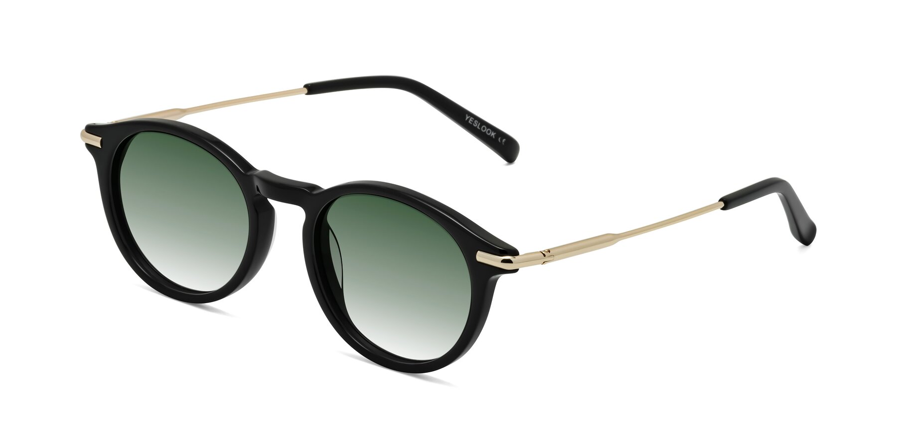 Angle of Gupta in Black with Green Gradient Lenses