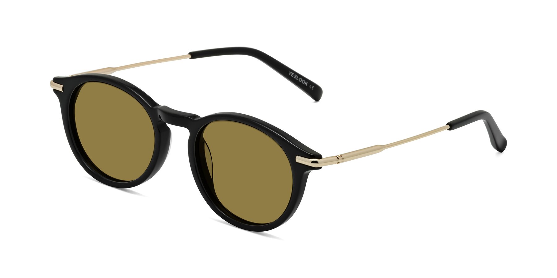 Angle of Gupta in Black with Brown Polarized Lenses
