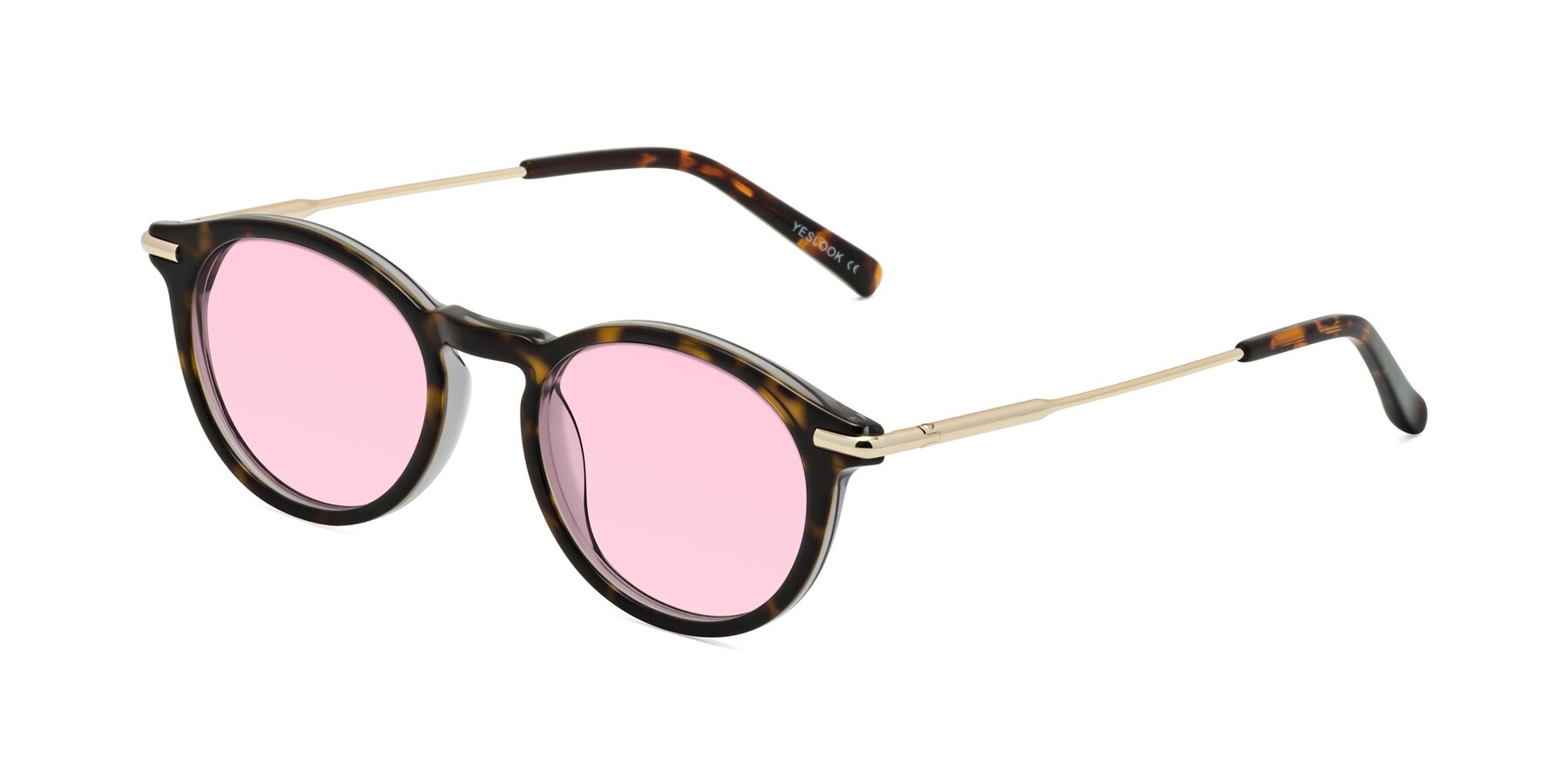 Angle of Gupta in Tortoise with Light Pink Tinted Lenses