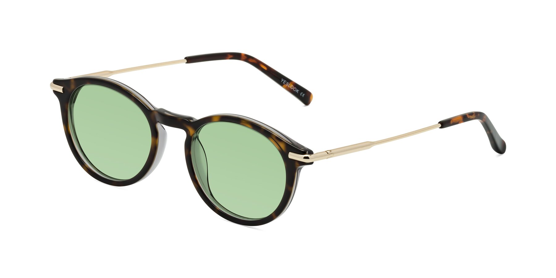 Angle of Gupta in Tortoise with Medium Green Tinted Lenses