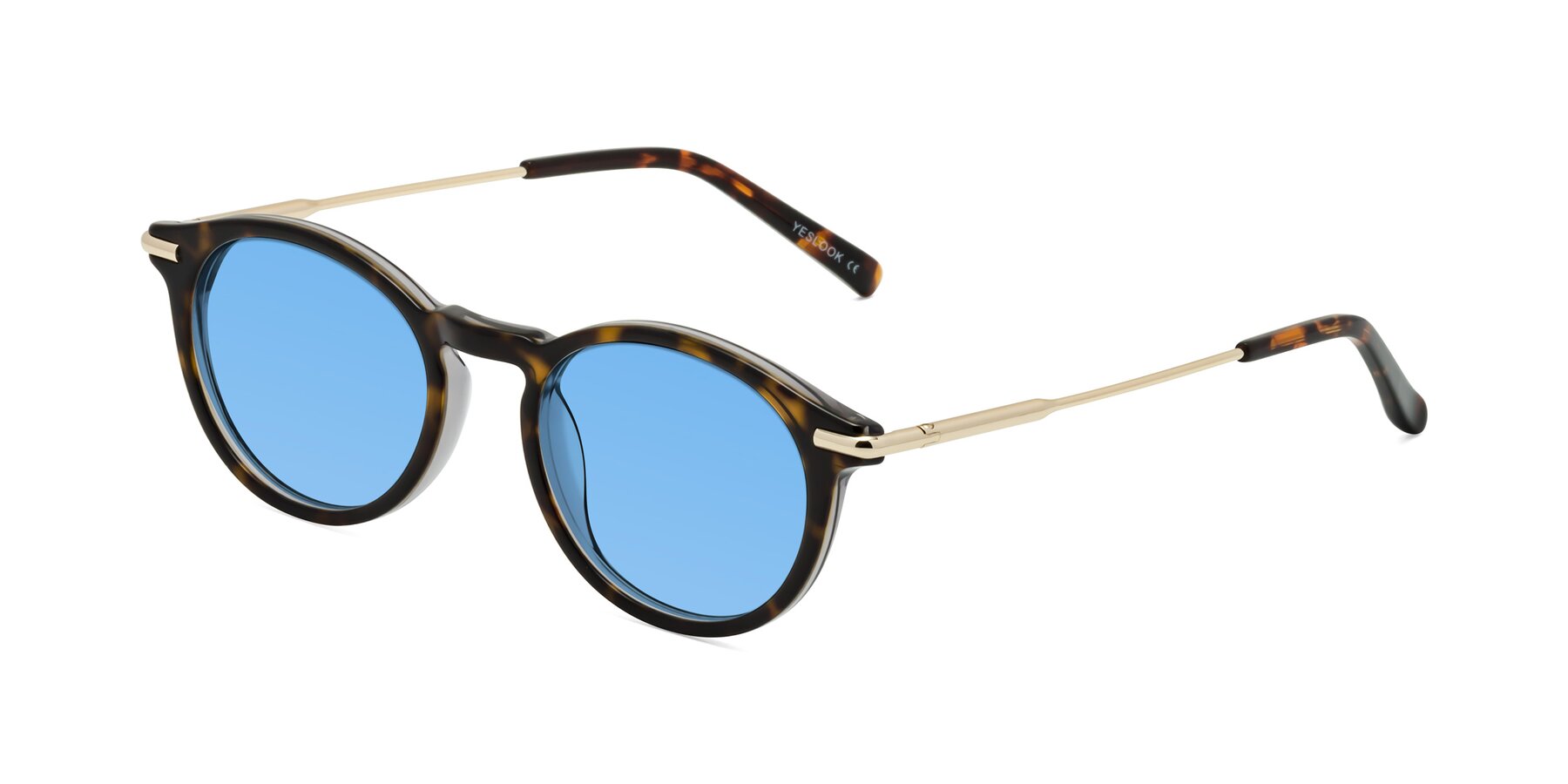Angle of Gupta in Tortoise with Medium Blue Tinted Lenses