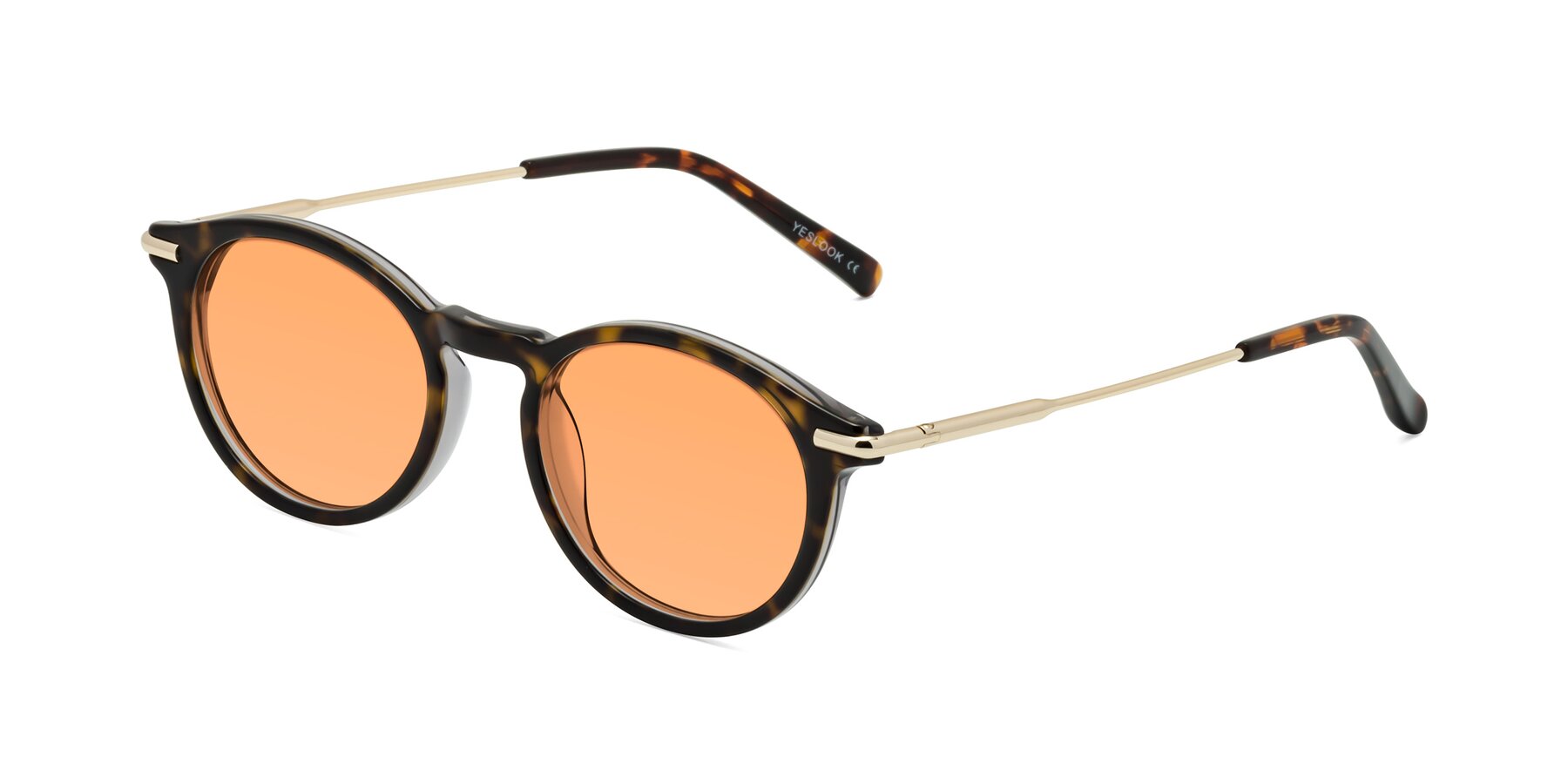 Angle of Gupta in Tortoise with Medium Orange Tinted Lenses