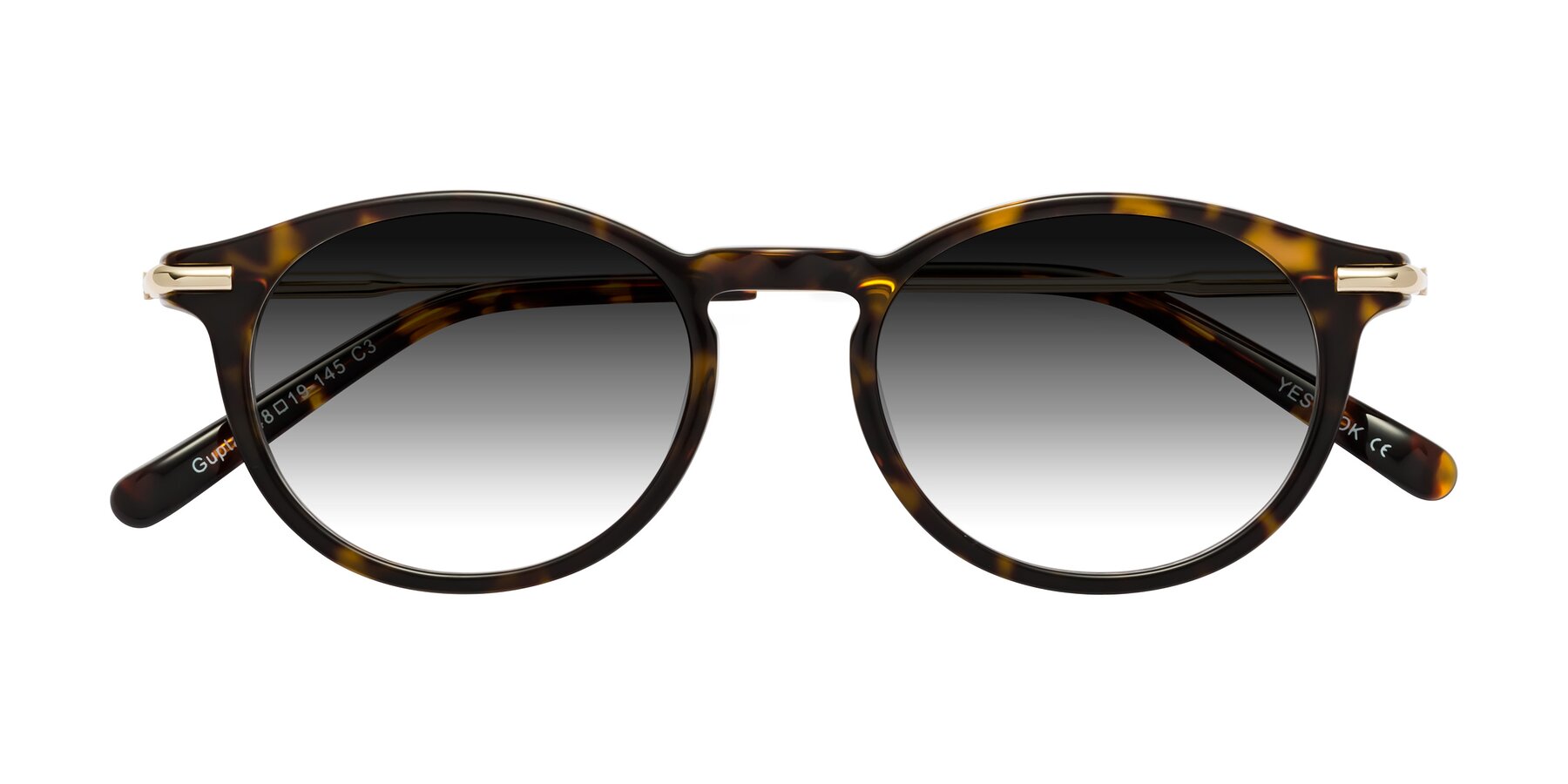 Folded Front of Gupta in Tortoise with Gray Gradient Lenses