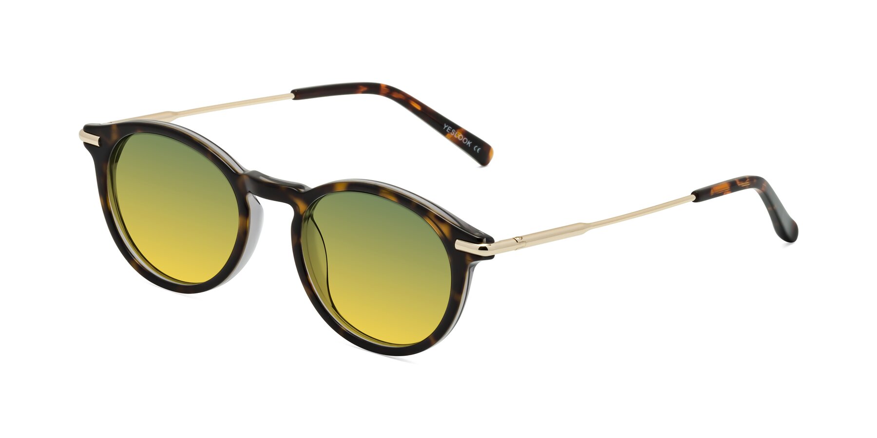 Angle of Gupta in Tortoise with Green / Yellow Gradient Lenses