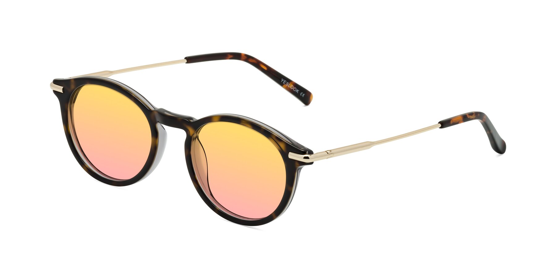 Angle of Gupta in Tortoise with Yellow / Pink Gradient Lenses