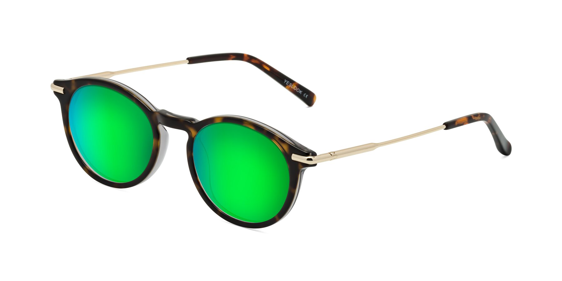 Angle of Gupta in Tortoise with Green Mirrored Lenses