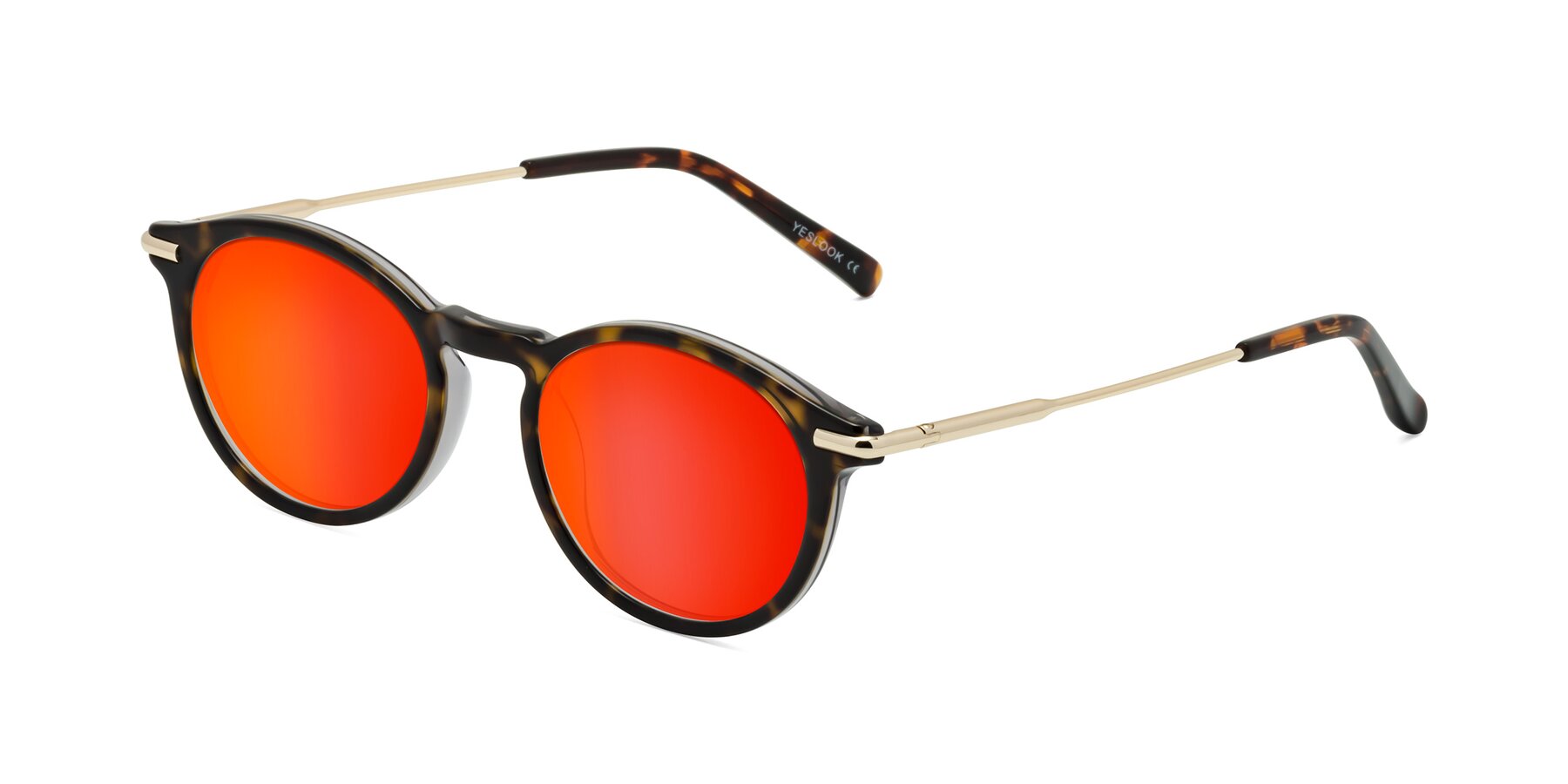 Angle of Gupta in Tortoise with Red Gold Mirrored Lenses
