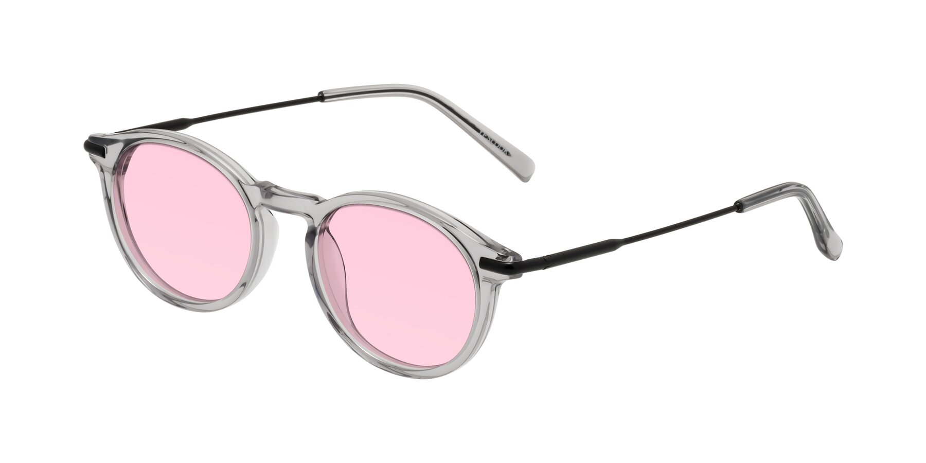 Angle of Gupta in Transparent Gray with Light Pink Tinted Lenses