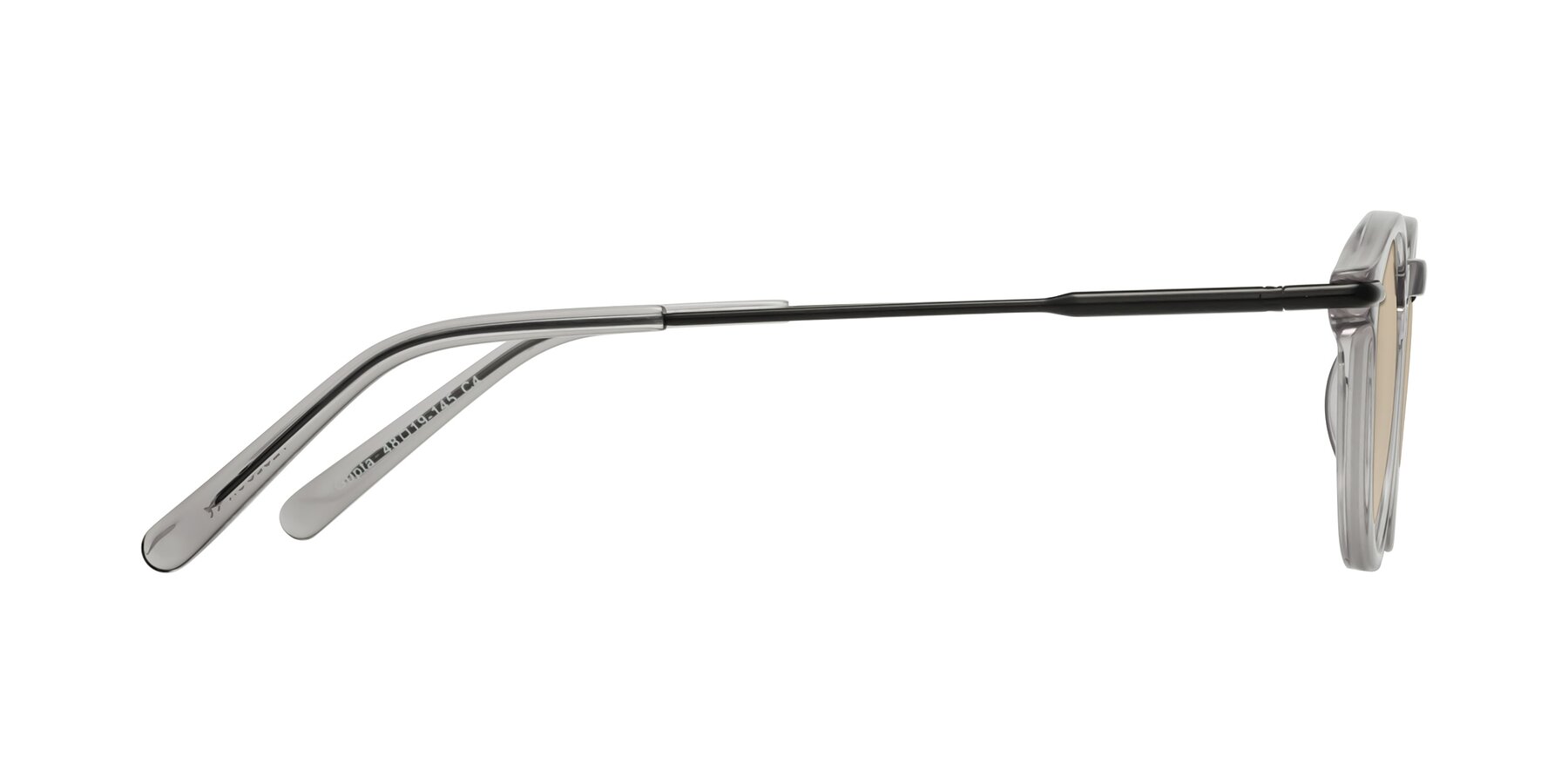 Side of Gupta in Transparent Gray with Light Brown Tinted Lenses