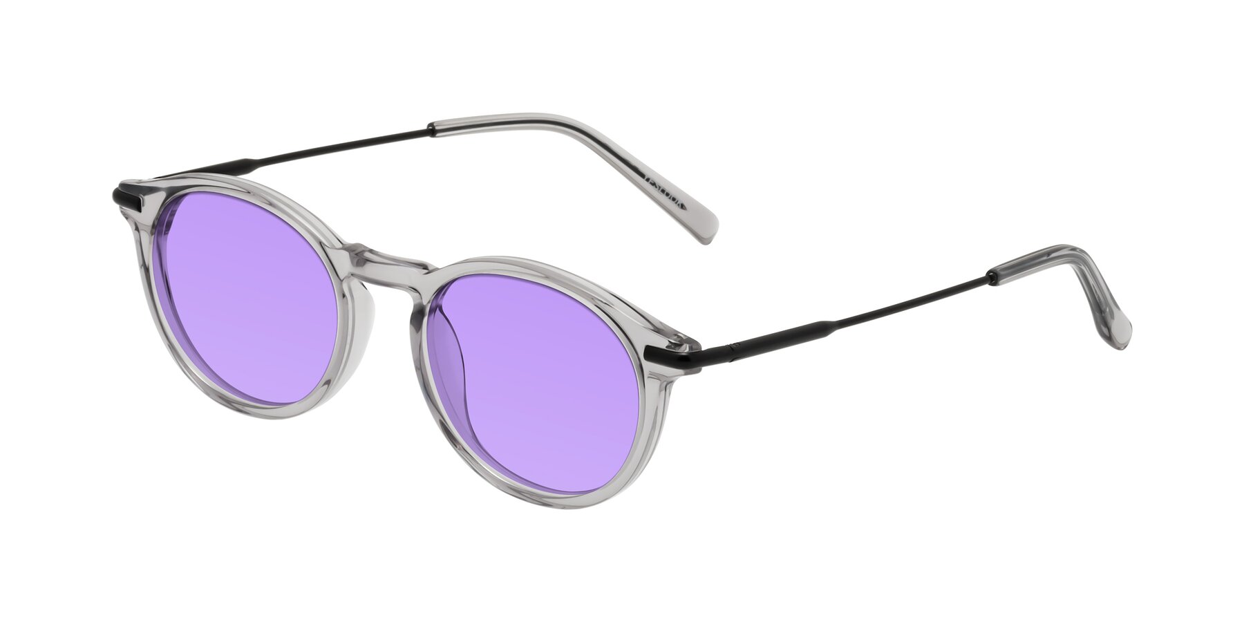 Angle of Gupta in Transparent Gray with Medium Purple Tinted Lenses