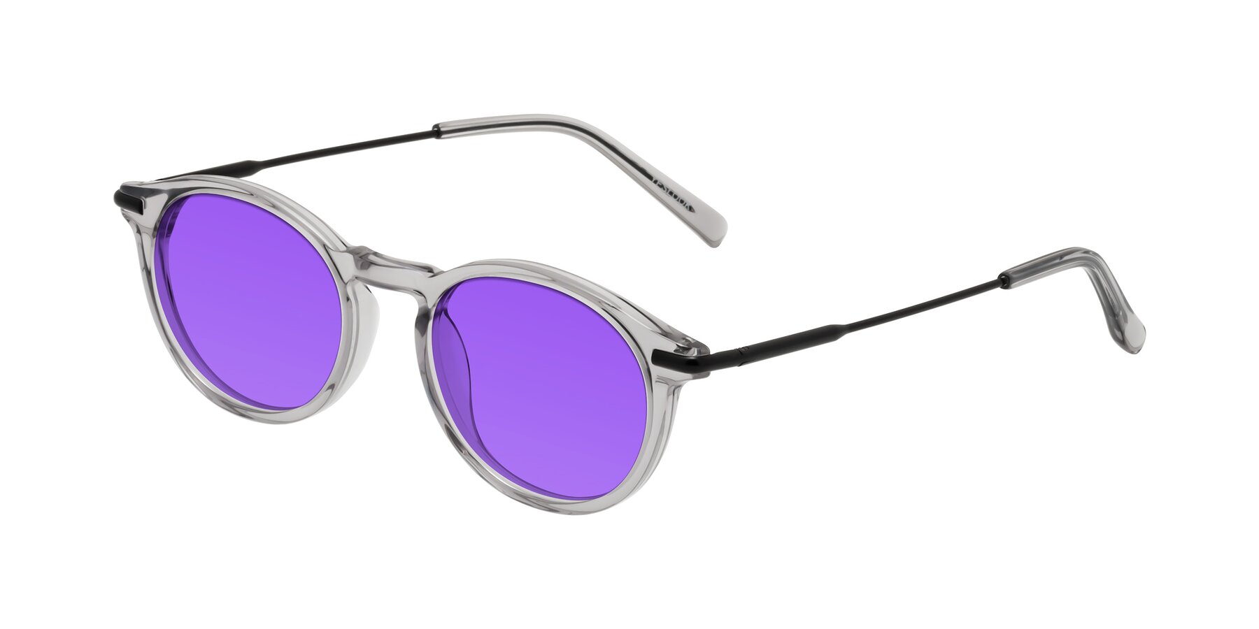Angle of Gupta in Transparent Gray with Purple Tinted Lenses