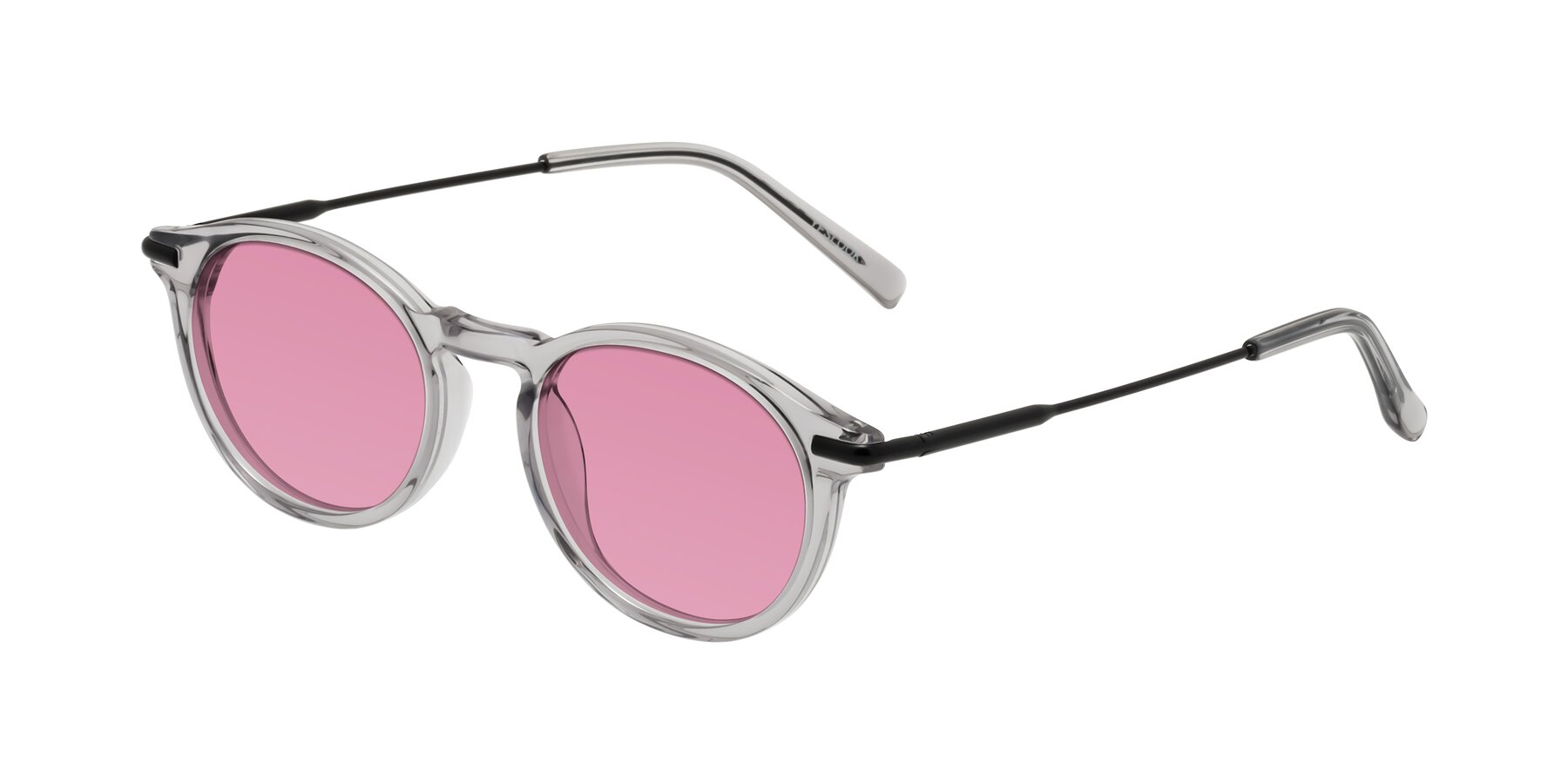 Angle of Gupta in Transparent Gray with Medium Wine Tinted Lenses